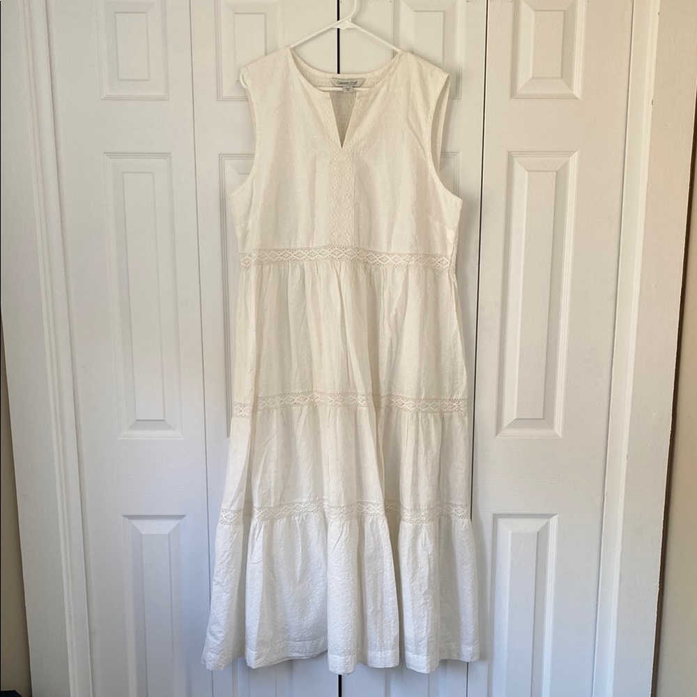 Coldwater Creek tiered eyelet cotton dress